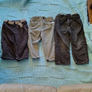 Stylish Kids Corduroy Pants Set - Brown, Gray, Black